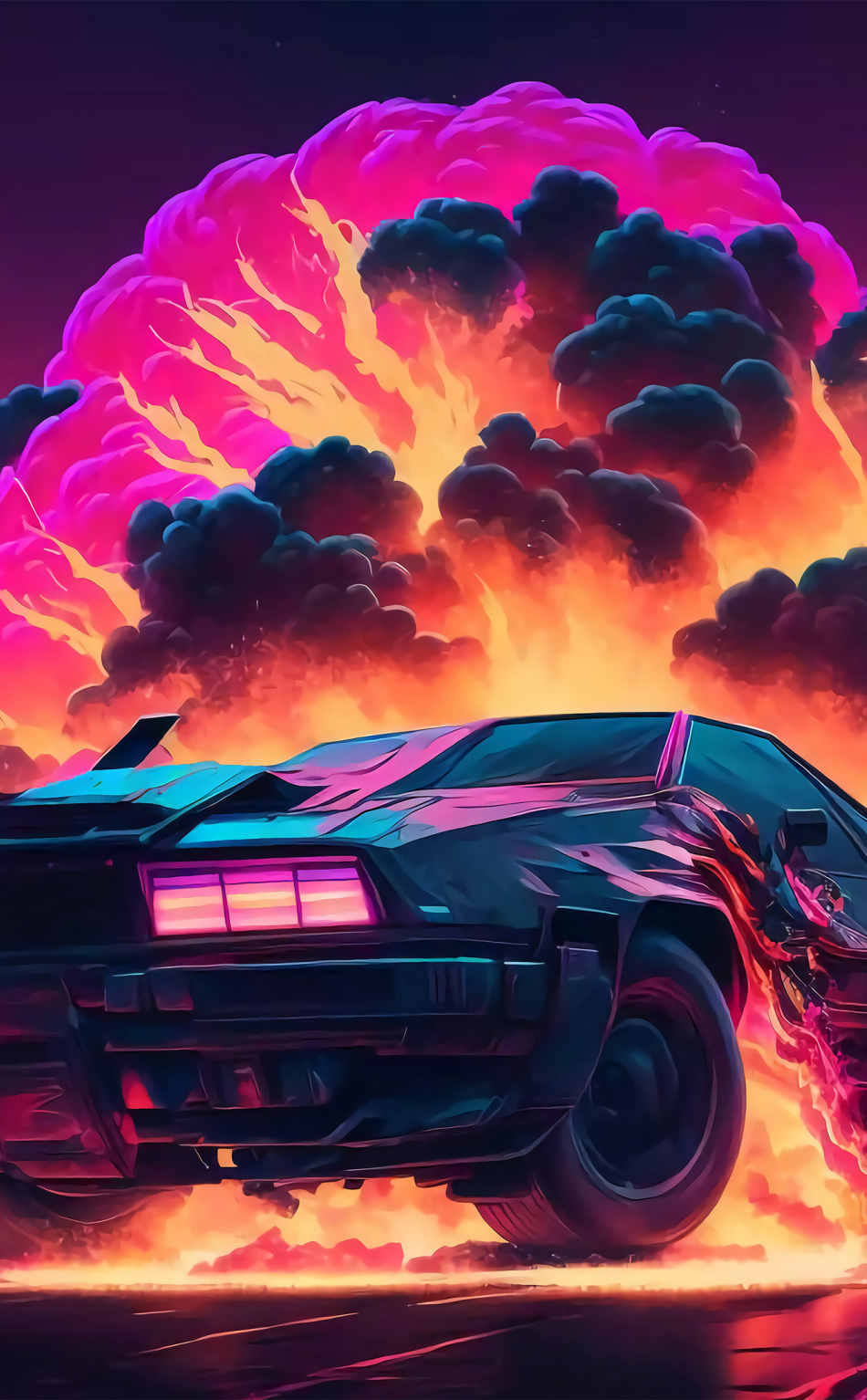 Delorean Night Street IPhone Wallpaper IPhone Wallpapers Wallpaper Download  | MOONAZ