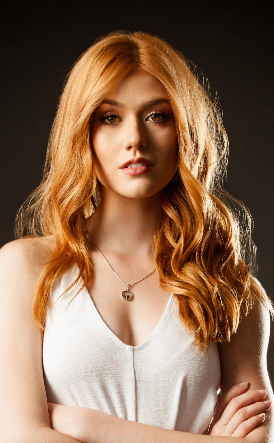 Download wallpaper 950x1534 pretty, actress, katherine mcnamara, red ...