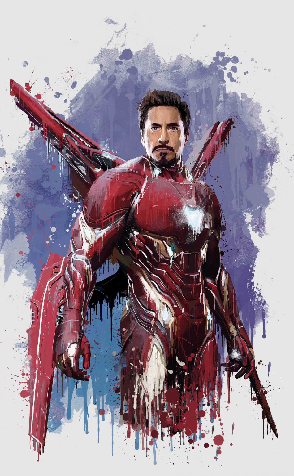 Download wallpaper 950x1534 iron man, new suit, avengers: infinity war,  minimal, art, iphone, 950x1534 hd background, 4154