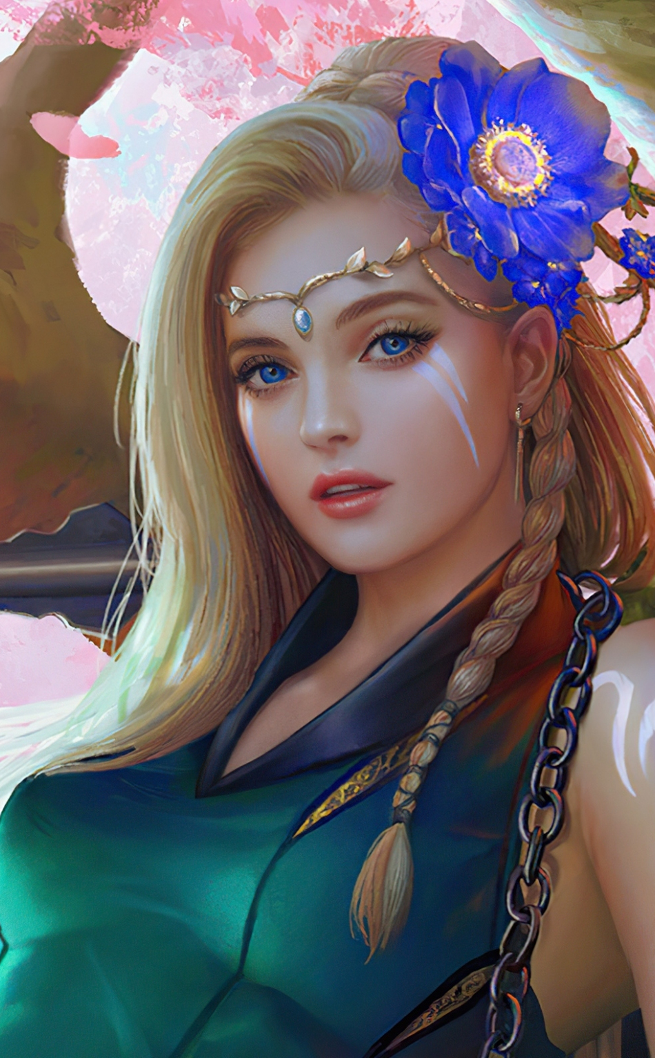 Fantasy girl, warrior, beauty with sword, 950x1534 wallpaper