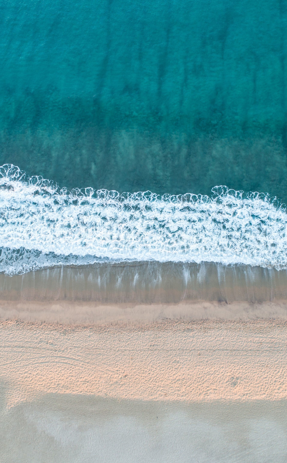 Download wallpaper 950x1534 calm and relaxed, beach, sea waves, iphone ...