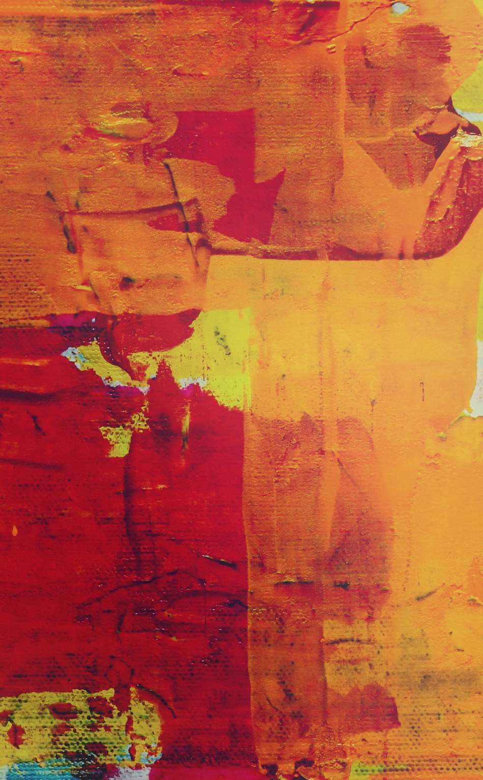 Download wallpaper 950x1534 abstract, red-yellow, canvas, art, iphone ...