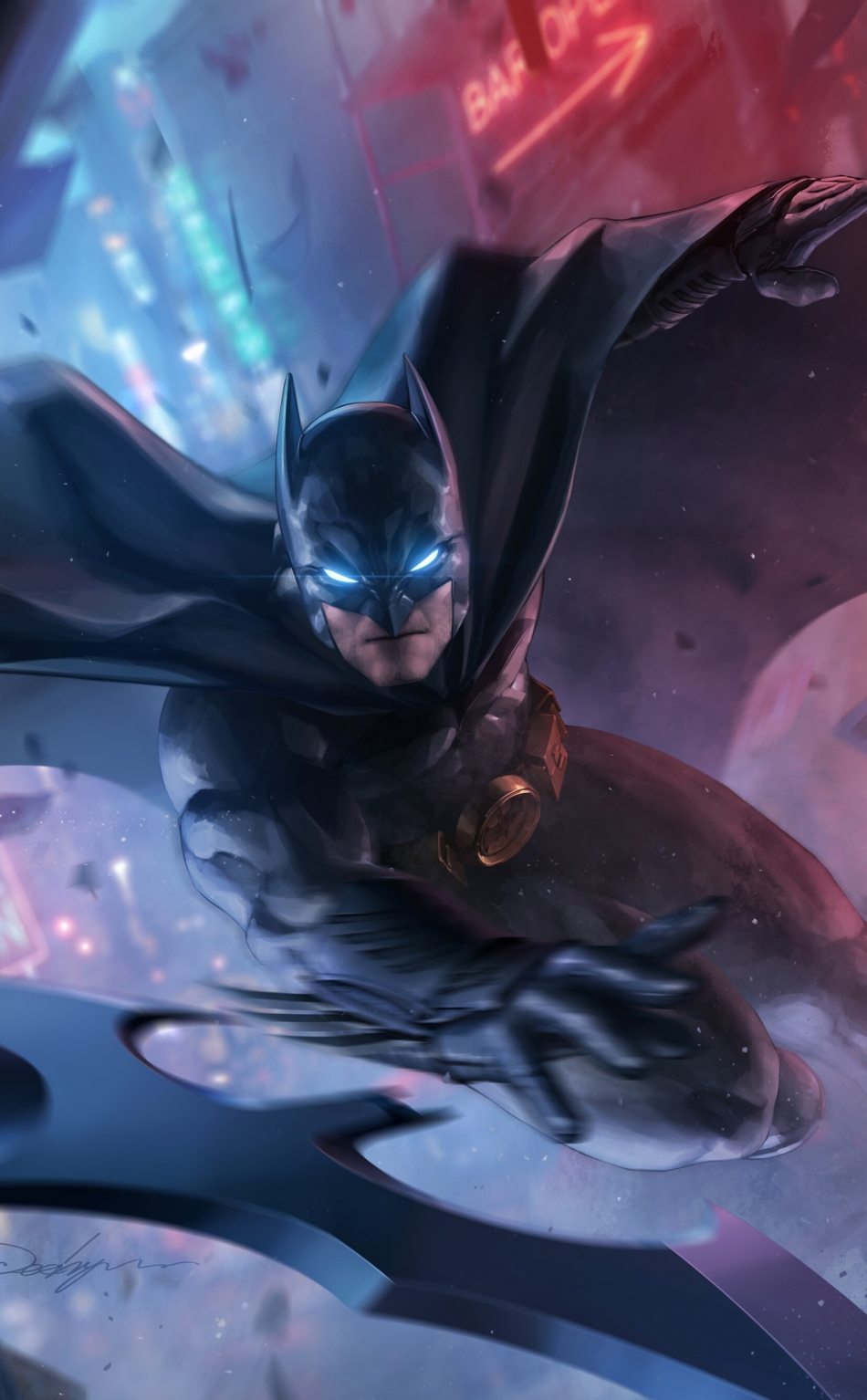 Download Wallpaper 950x1534 Dc Heroes Batman 2020 Art Iphone