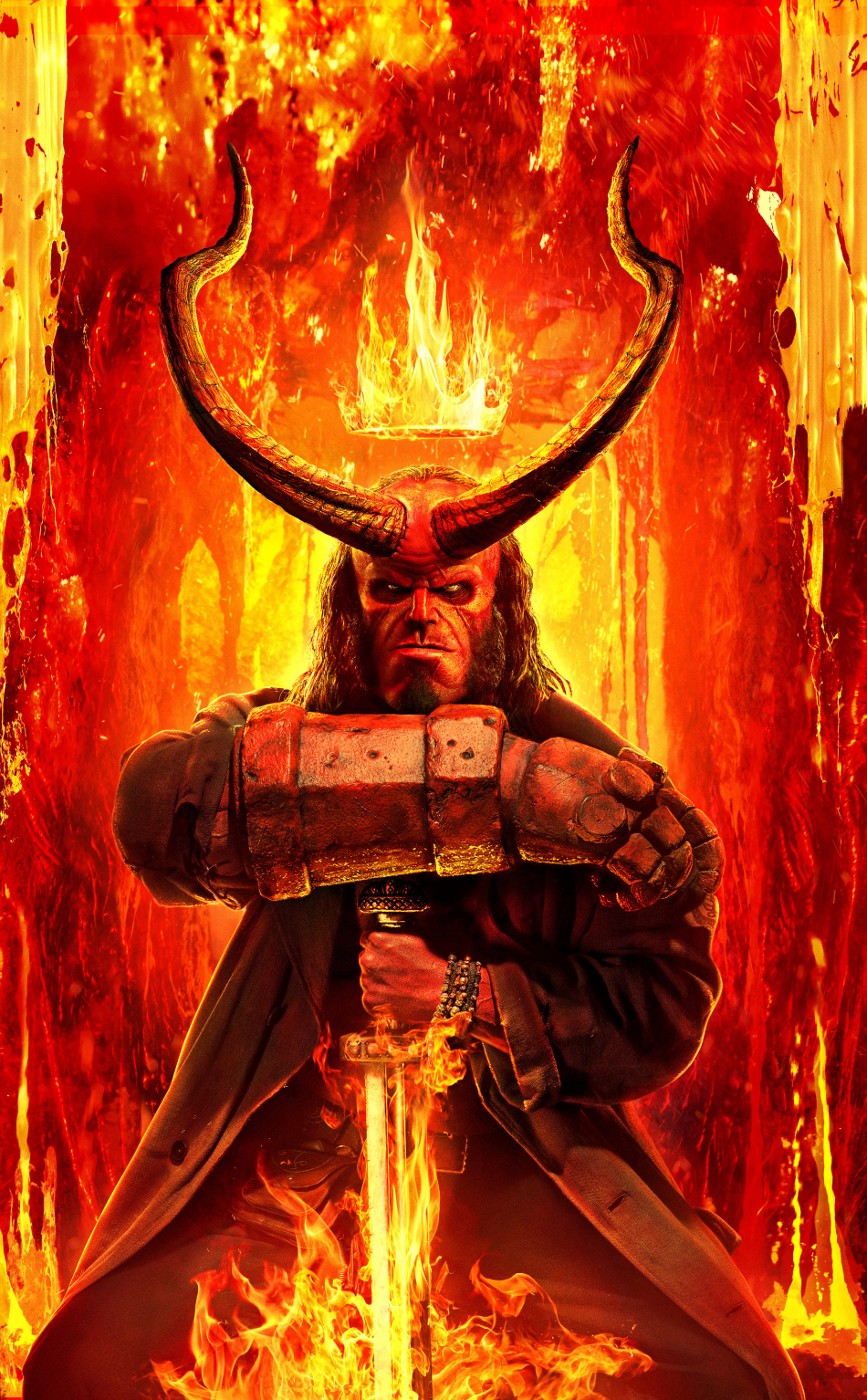 Red, Hellboy, David Harbour, 2019 movie, 950x1534 wallpaper