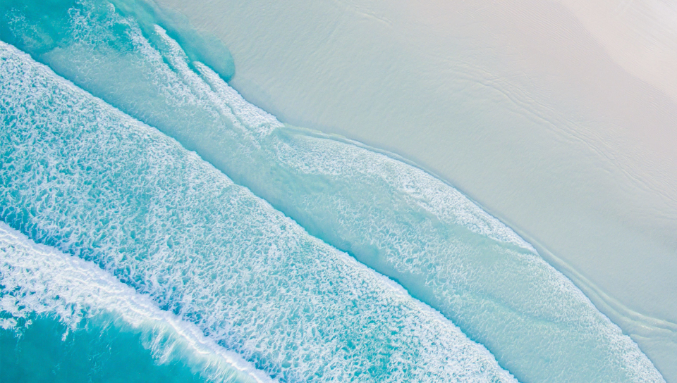 Beach, aerial view, soft, stock, 960x544 wallpaper