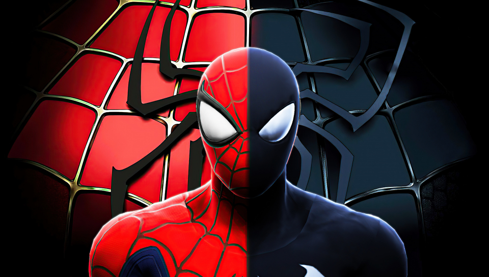 Download wallpaper 960x544 spider-man classic and symbiote, art ...