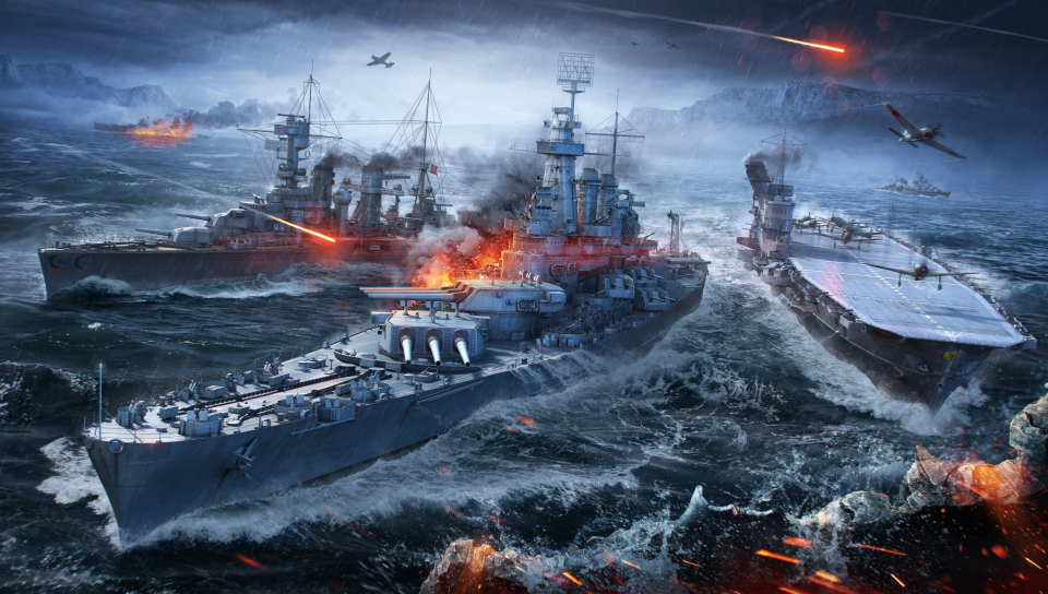 Video game, warships, ships, World of Warships, 960x544 wallpaper