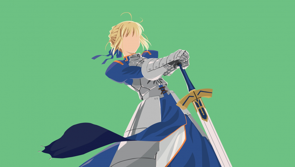 Download 960x544 Wallpaper Saber Fate Series Fate Grand Order Minimal Playstation Ps Vita 960x544 Hd Image Background 4076