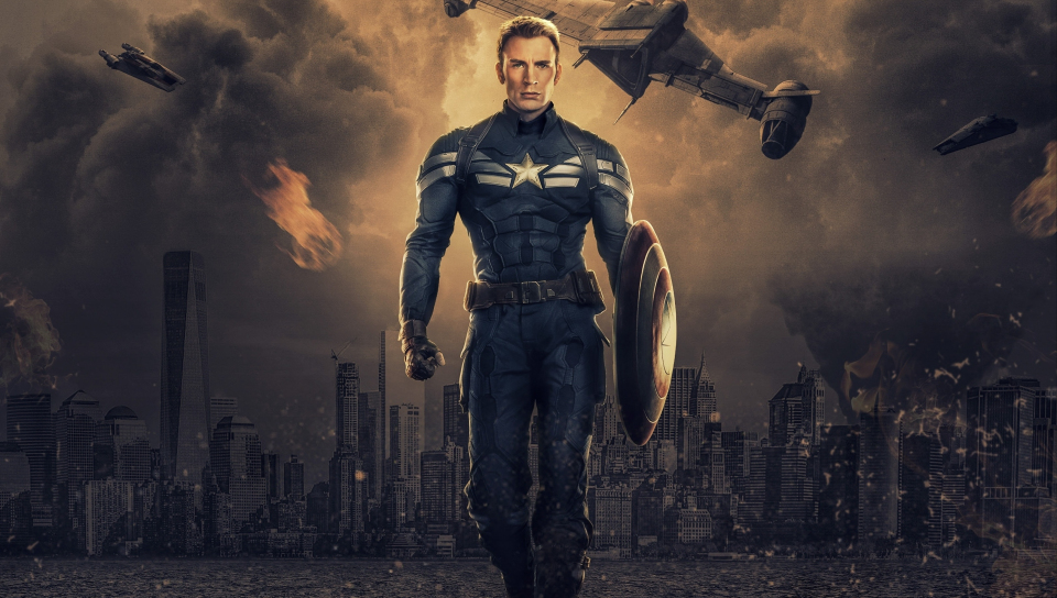 Captain America, Chris Evans, Marvel comics, art, 960x544 wallpaper