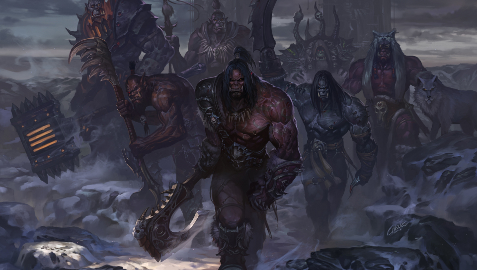 World of Warcraft, orks, warrior, art, 960x544 wallpaper