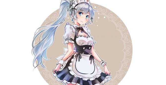 Maid, Weiss Schnee, anime girl wallpaper