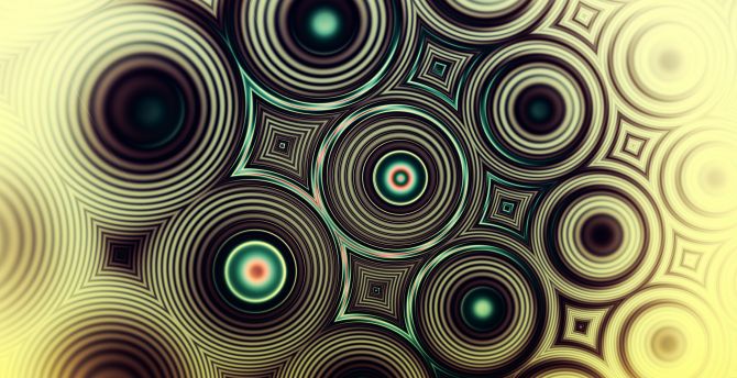 Circles, abstract, fractal wallpaper