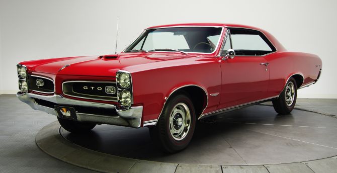 Red, Pontiac GTO, muscle, sports car wallpaper