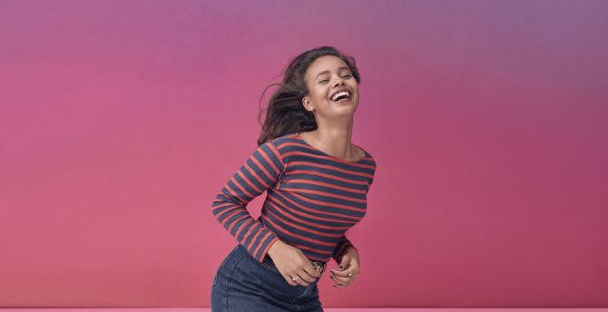 Alisha Boe, smile, celebrity, 2018 wallpaper