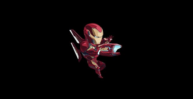 Iron man, bleeding edge armor, artwork, minimal wallpaper