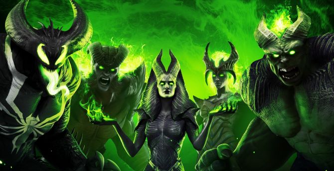 Marvel's Midnight Suns, legendary demons, devils, video game wallpaper