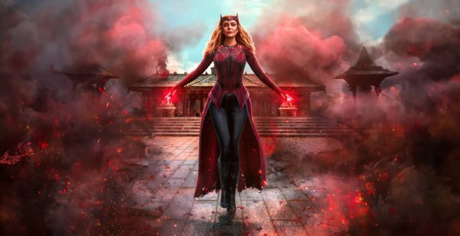 Chaos wizard, scarlet witch, movie wallpaper