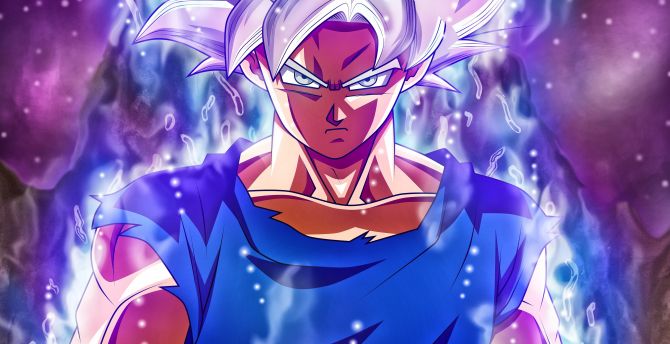 Angry man, Goku, ultra instict power wallpaper