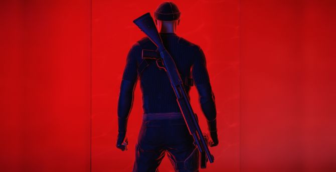 Red, assassin, Hitman 2, 2018 wallpaper
