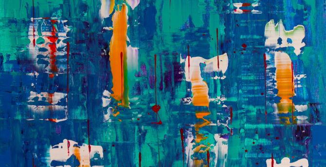 Abstract painting, colorful, modern art wallpaper