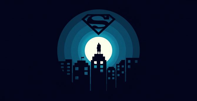 Superman, minimal, art wallpaper