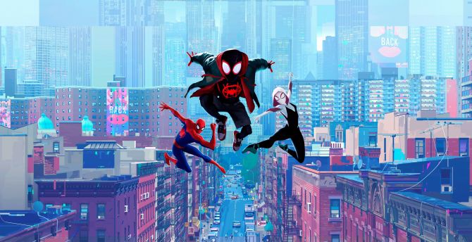 Movie, fan art, Spider-Man: Into the Spider-Verse wallpaper