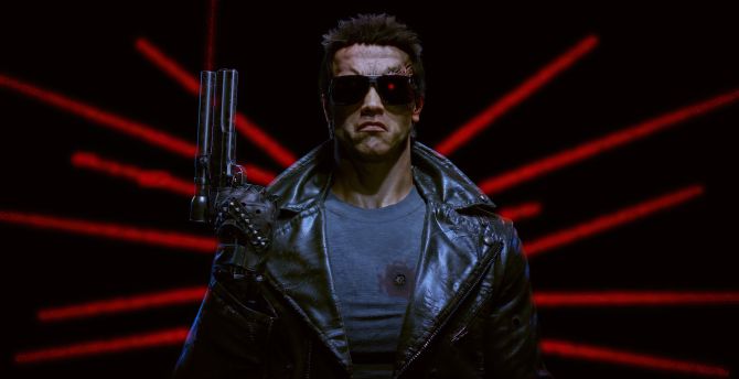 The Terminator, Arnold, fan art wallpaper