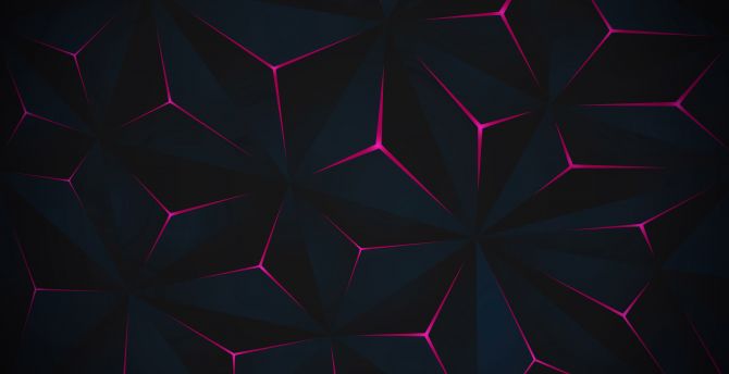 Abstract, triangle, edges, glow, dark wallpaper