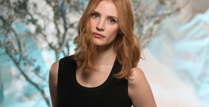 Curious, celebrity, Jessica Chastain, red head wallpaper