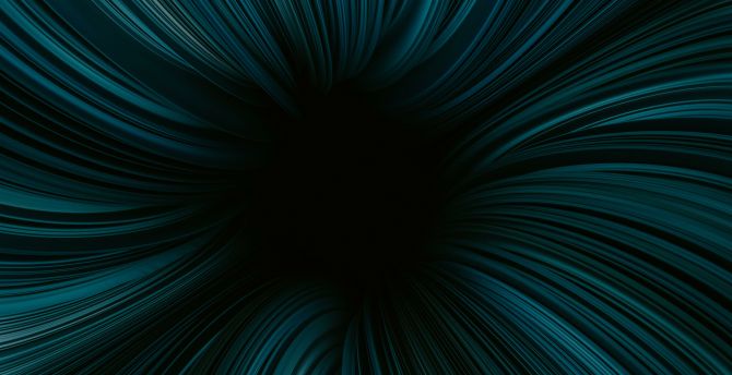 3D render, dark tunnel, green fibers, abstract wallpaper