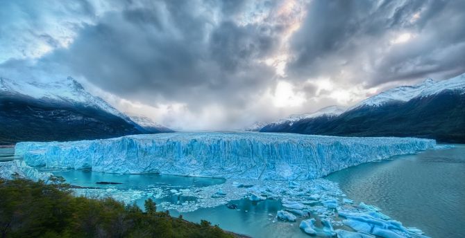 Wallpaper iceberg, iceland, glacier, clouds, sea, nature desktop wallpaper,  hd image, picture, background, 06ddd2 | wallpapersmug