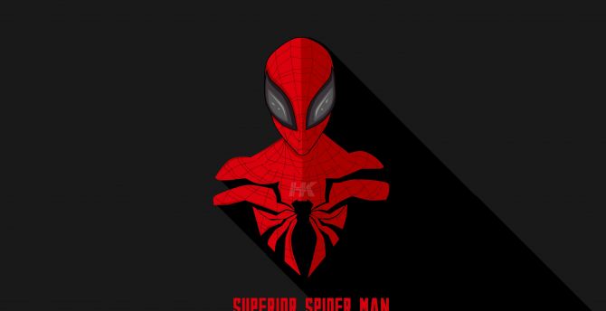 Superior, Spider-man, mimimalist, artwork wallpaper