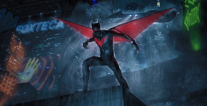 The Batman Beyond, Gotham City, night, modern batman wallpaper