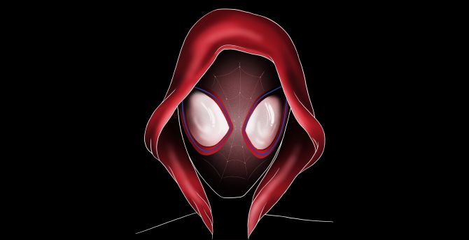 Minimal, 2019 movie, artwork, Miles Morales, Spider-man wallpaper