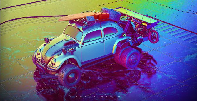 PUBG, buggy car, art wallpaper
