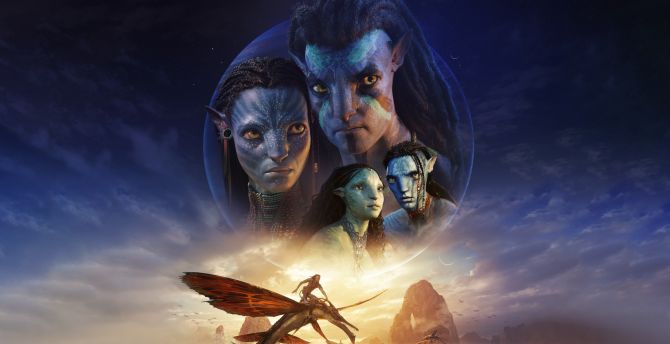Avatar 2, the way of water, movie poster wallpaper