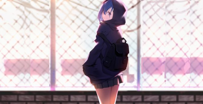 Ichigo, Darling in the franxx, hoodie, school bag wallpaper