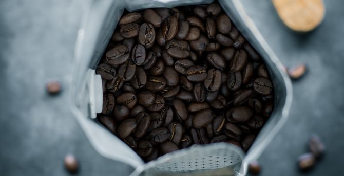 Coffee beans, bag wallpaper