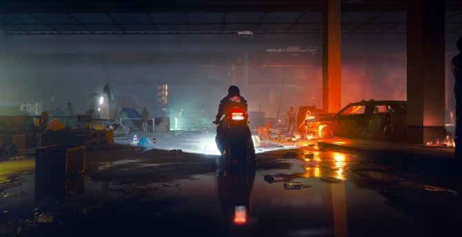 Cyberpunk 2077, game, biker, 2020 wallpaper