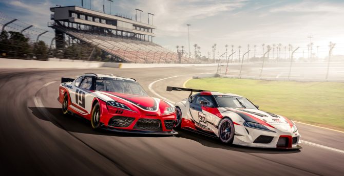 Toyota Supra, Toyota Gazoo, racing, race cars, 2018 wallpaper
