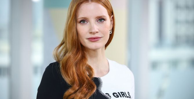 Actress, beautiful, redhead, Jessica Chastain, 2019 wallpaper