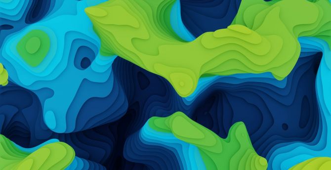 Blue-green pattern, abstract wallpaper