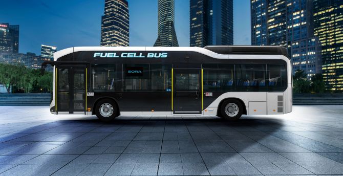 Toyota Sora Fuel Cell Bus, New york, auto show, 2018 wallpaper