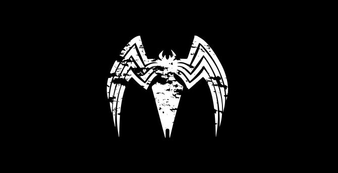 Venom, logo, villain, minimal wallpaper