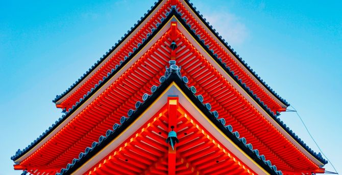 Asian architecture, building, red wallpaper