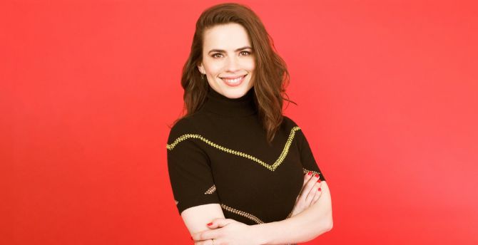 Hayley Atwell, red head, smile wallpaper