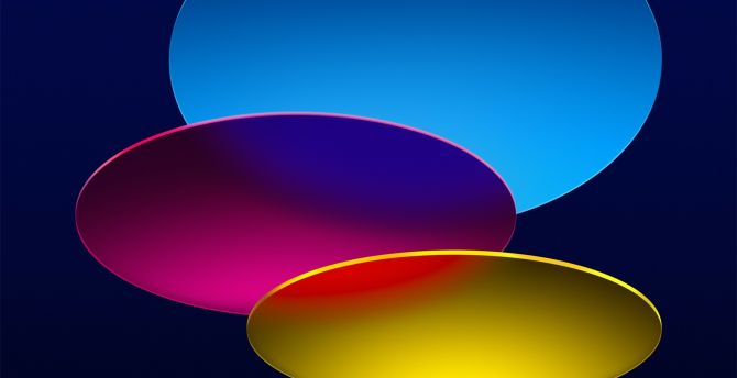 iPadOS 16, abstract, colorful circles wallpaper
