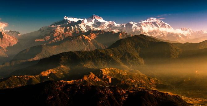 Mountain, Nepal, Himalaya, mountains range wallpaper