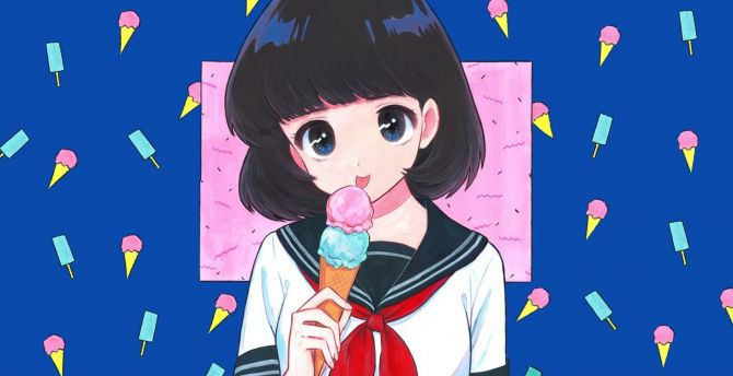 HD wallpaper: Anime, Original, Girl, Ice Cream | Wallpaper Flare