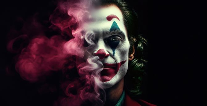 Joker, chaos inside, fan art wallpaper